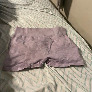 purple athletic shorts